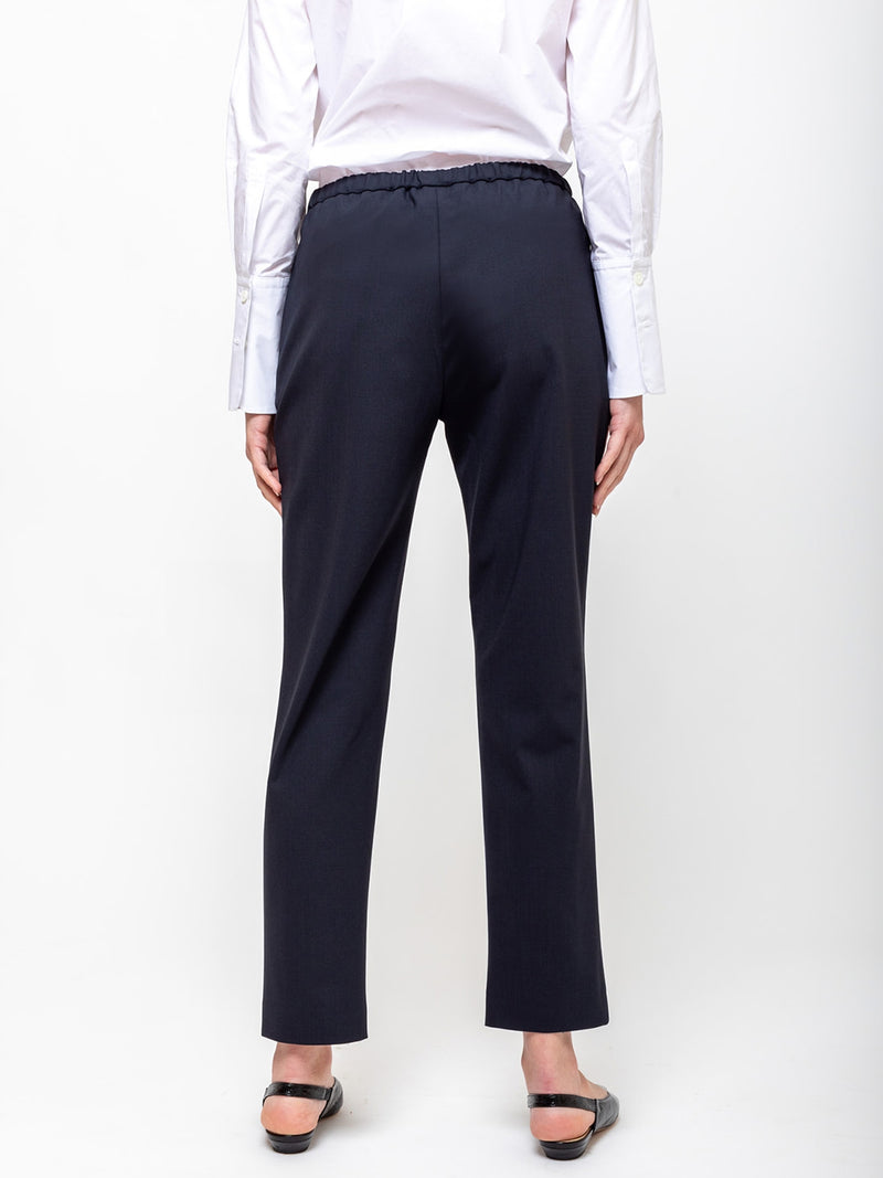 6397 - Slim Pull On Pant - Navy - Verdalina