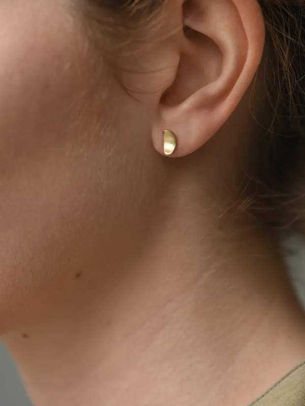 8.6.4. Design - 4 Sculptural Studs - Brass - Verdalina