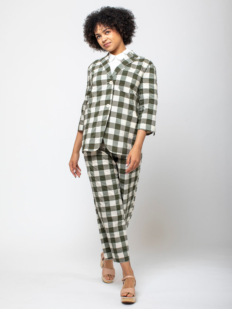 AVN - Easy Pants - Military Green Check - Verdalina