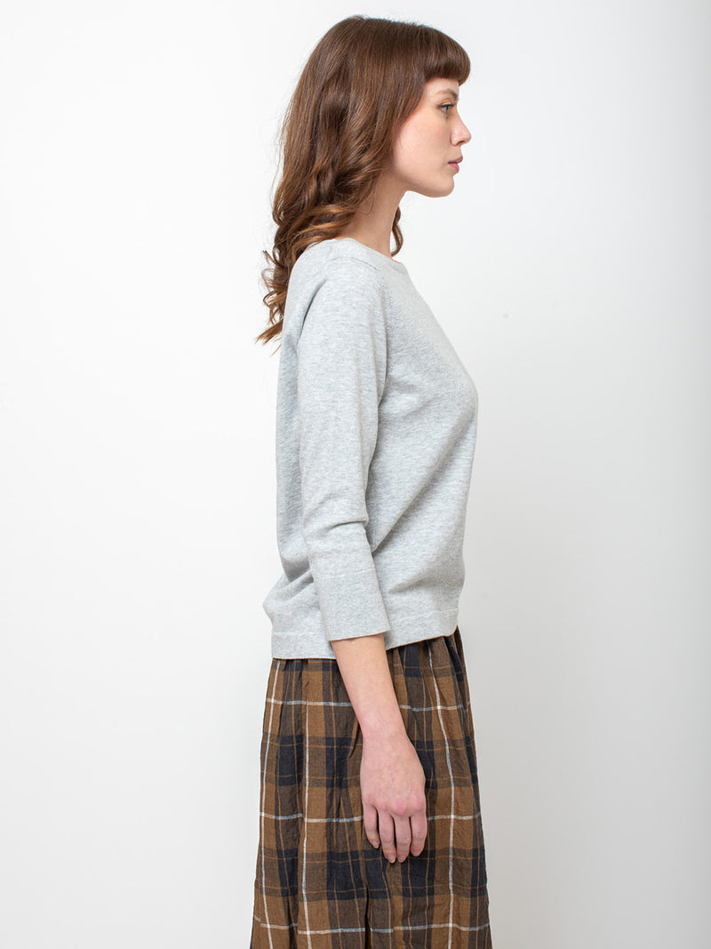 Allude - Boatneck Sweater - Grey - Verdalina