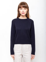 Allude - Cashmere Round Neck Sweater - Deep Night - Verdalina