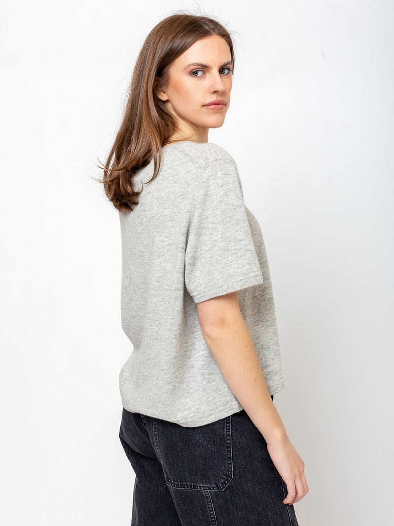 Allude - Short Sleeve Sweater - Powder - Verdalina