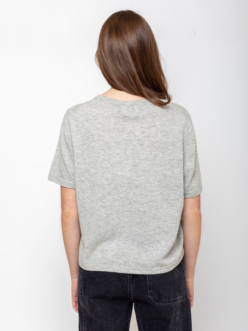 Allude - Short Sleeve Sweater - Powder - Verdalina