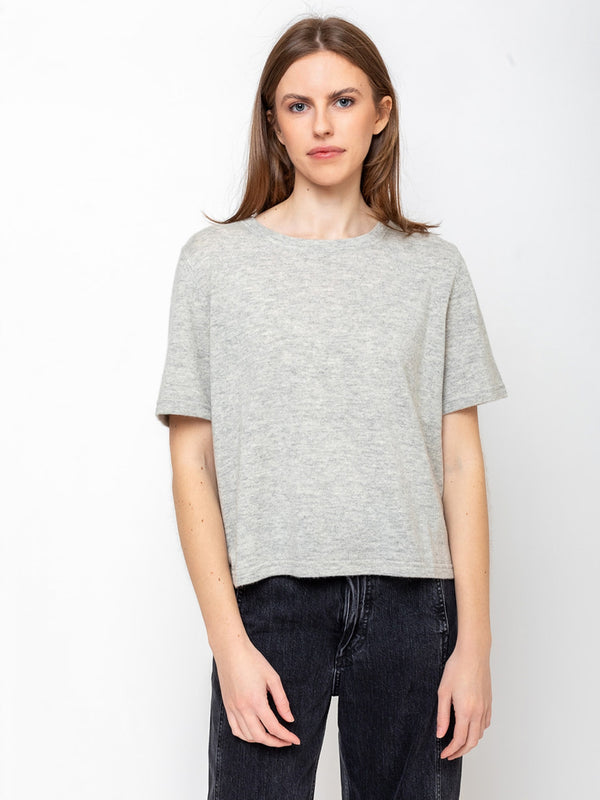 Allude - Short Sleeve Sweater - Powder - Verdalina