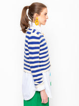 Allude - Stripe Cardigan - Oat/Night - Verdalina