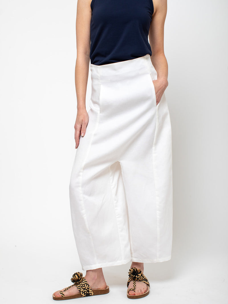 Caron Callahan - Morgan Pant - Cream Tencel Linen - Verdalina