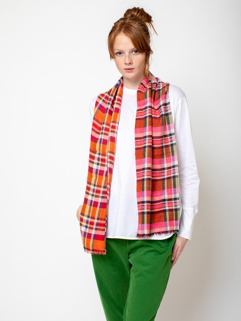 Epice - Tubular Check Scarf - Verdalina