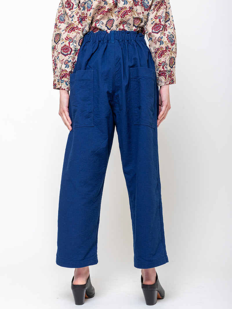 Ichi Antiquites - Sashiko Indigo Pants - Verdalina