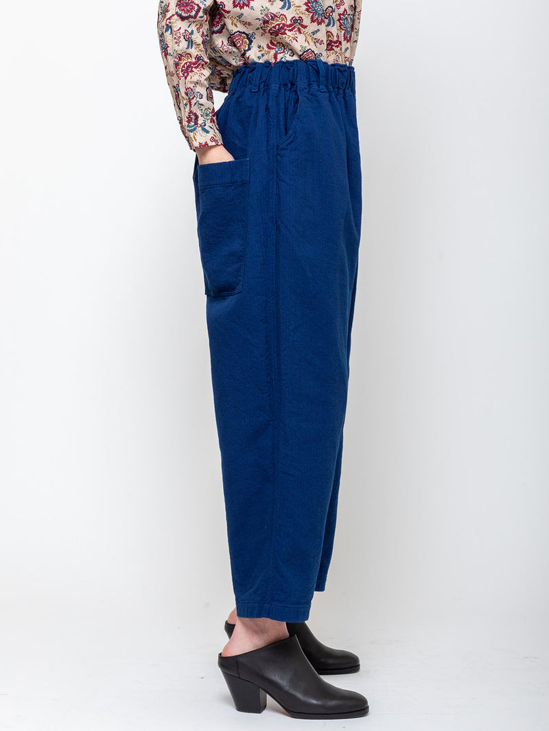 Ichi Antiquites - Sashiko Indigo Pants - Verdalina