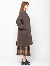 Ichi Antiquites - Wool Herringbone Coat - Brown - Verdalina