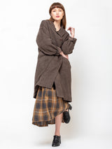 Ichi Antiquites - Wool Herringbone Coat - Brown - Verdalina