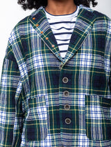 Ichi Antiquites - Wool Washer Tartan Jacket - Green - Verdalina