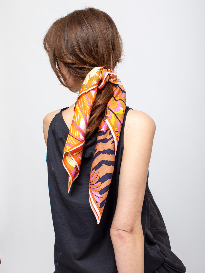 Inoui Editions - Balkhach Square Scarf - Coral - Verdalina