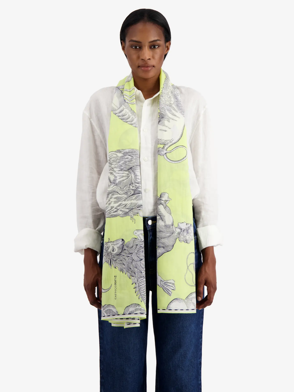 Inoui Editions - Astrologie Wool Stole - Lime Green - Verdalina