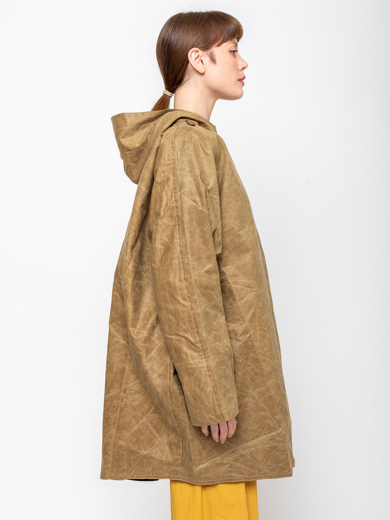 Kate Sheridan - Waxed Batwing Coat - Sand - Verdalina