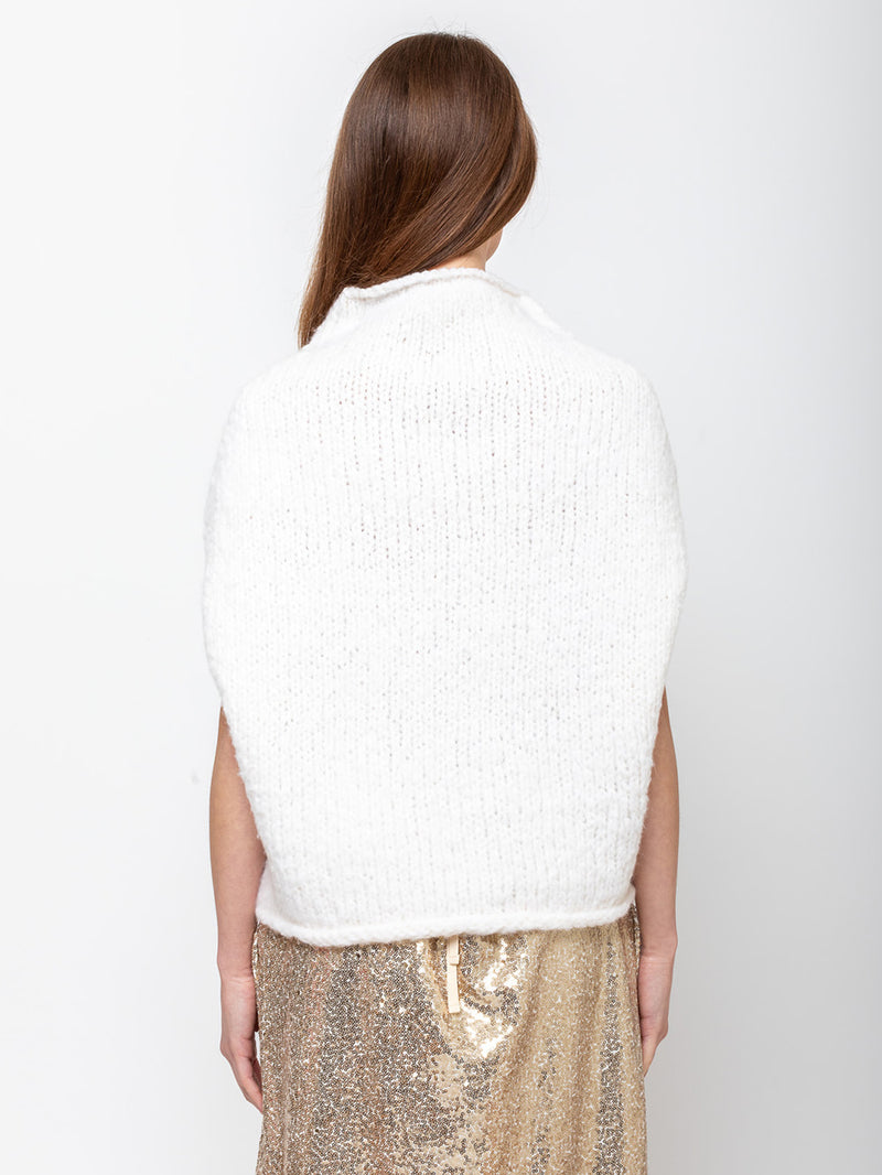 Lauren Manoogian - Hand Knit Shoulder Shell - White - Verdalina