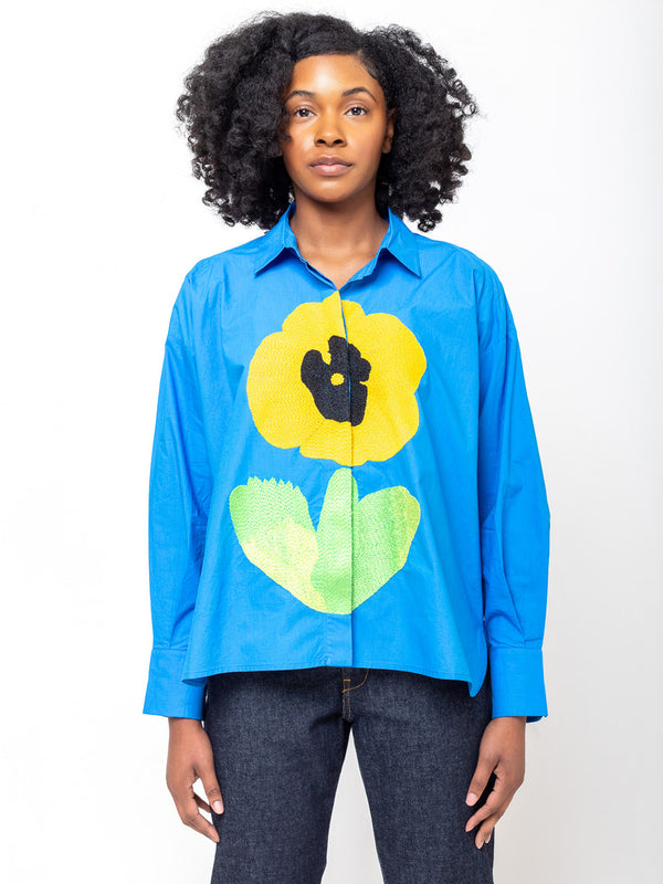 Mii Collections - Greta Shirt - Blue Coquelicot - Verdalina