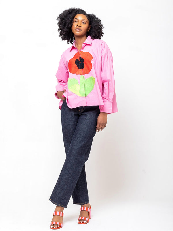 Mii Collections - Greta Shirt - Rose Cocquelicot - Verdalina