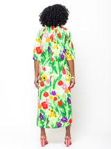 Mii Collections - Djellaba Dress - Flower Bed - Verdalina