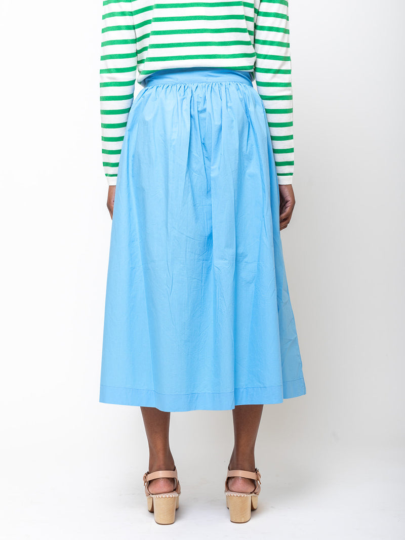 Mii Collections - Mona Embroidered Skirt - Sky Blue - Verdalina