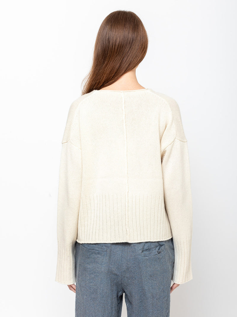 M J Watson - Cashmere Pullover - Natural - Verdalina