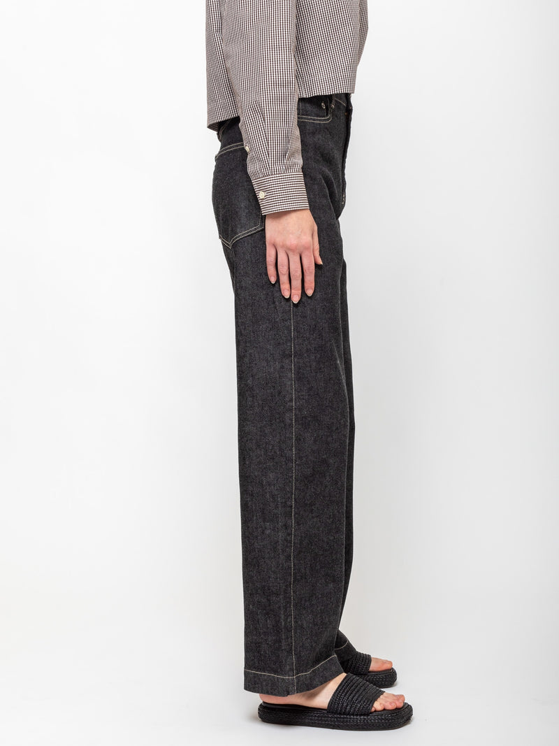 NICHOLSON & NICHOLSON - Wide Leg Jean - Black - Verdalina