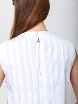 Odeeh - Cotton Pleated Top - White - Verdalina