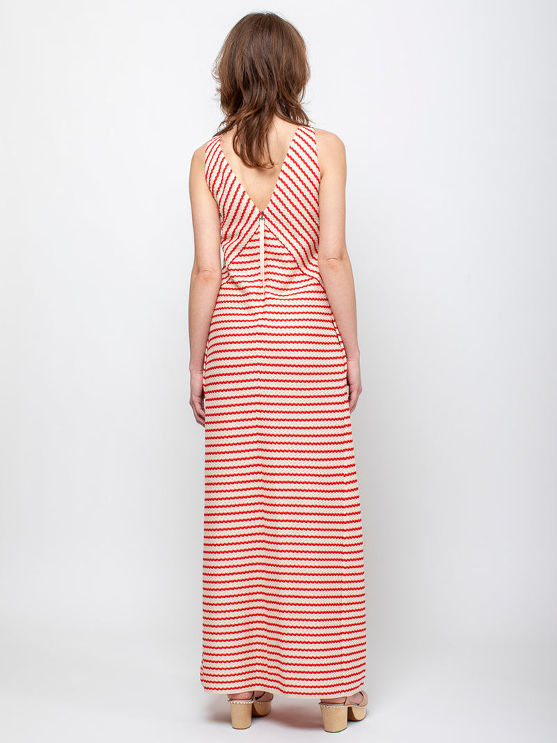 Odeeh - Knit Stripe Dress - Poppy - Verdalina