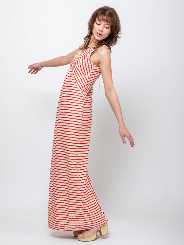 Odeeh - Knit Stripe Dress - Poppy - Verdalina