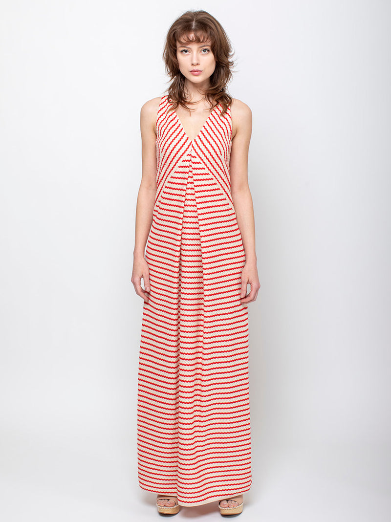 Odeeh - Knit Stripe Dress - Poppy - Verdalina