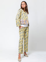 Odeeh - Printed Denim Pants - Nectar - Verdalina