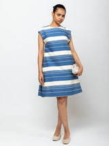 Odeeh - Stripe Dress - Atlantic - Verdalina