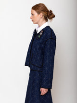 Odeeh - Quilted Denim Jacket - Indigo - Verdalina