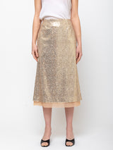 Odeeh - Sequin Skirt - Gold - Verdalina