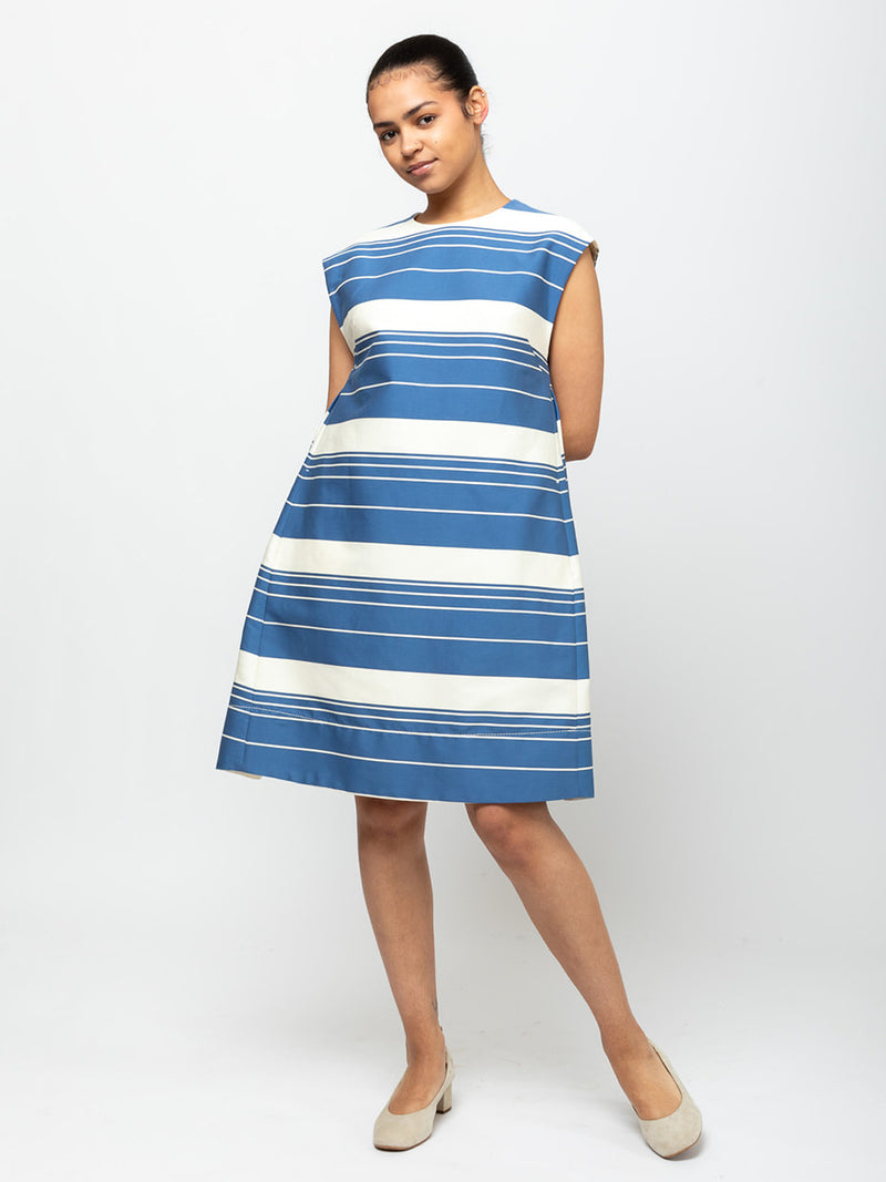 Odeeh - Stripe Dress - Atlantic - Verdalina