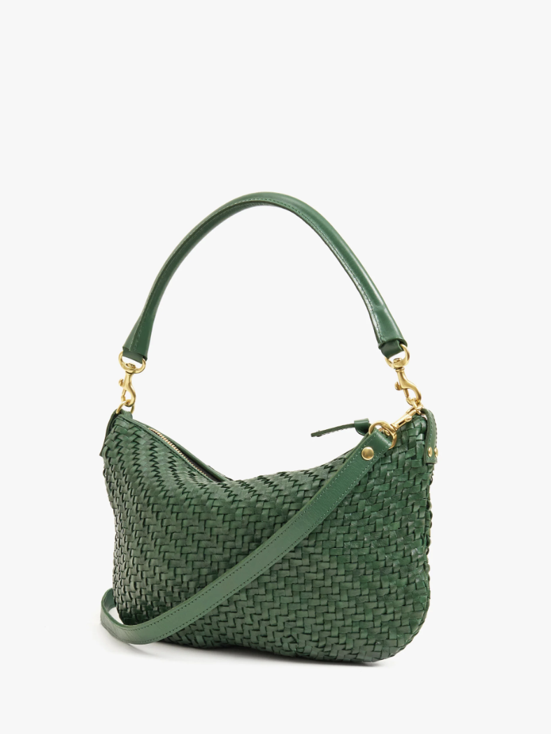 Clare V. - Petite Moyen - Woven Zig Zag - Evergreen - Verdalina