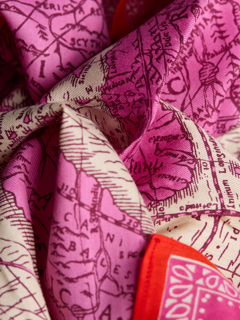 Inoui Editions - Mappemonde Square Scarf - Verdalina