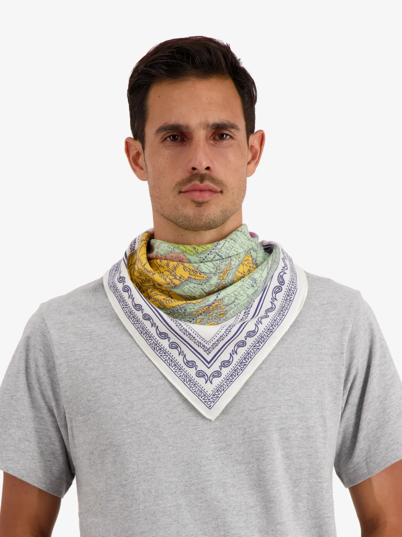 Inoui Editions - Mappemonde Square Scarf - Verdalina