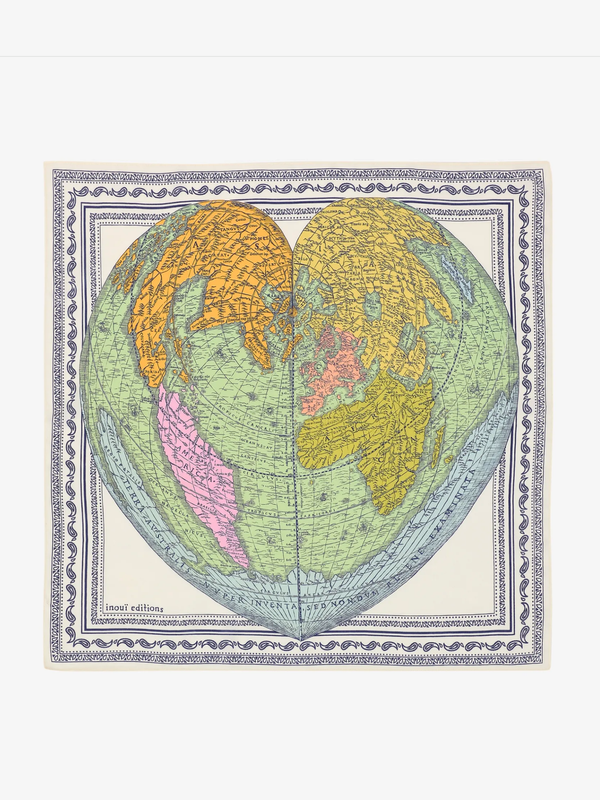 Inoui Editions - Mappemonde Square Scarf - Verdalina