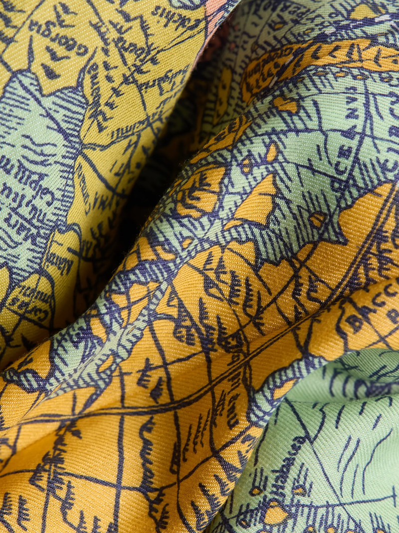 Inoui Editions - Mappemonde Square Scarf - Verdalina