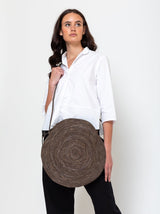 Sophie Digard - Round Crochet Raffia Crossbody - Pebble - Verdalina