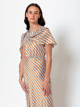 Thierry Colson - Whitney Midi Wrapped Dress - Bouboulina Stripes - Verdalina