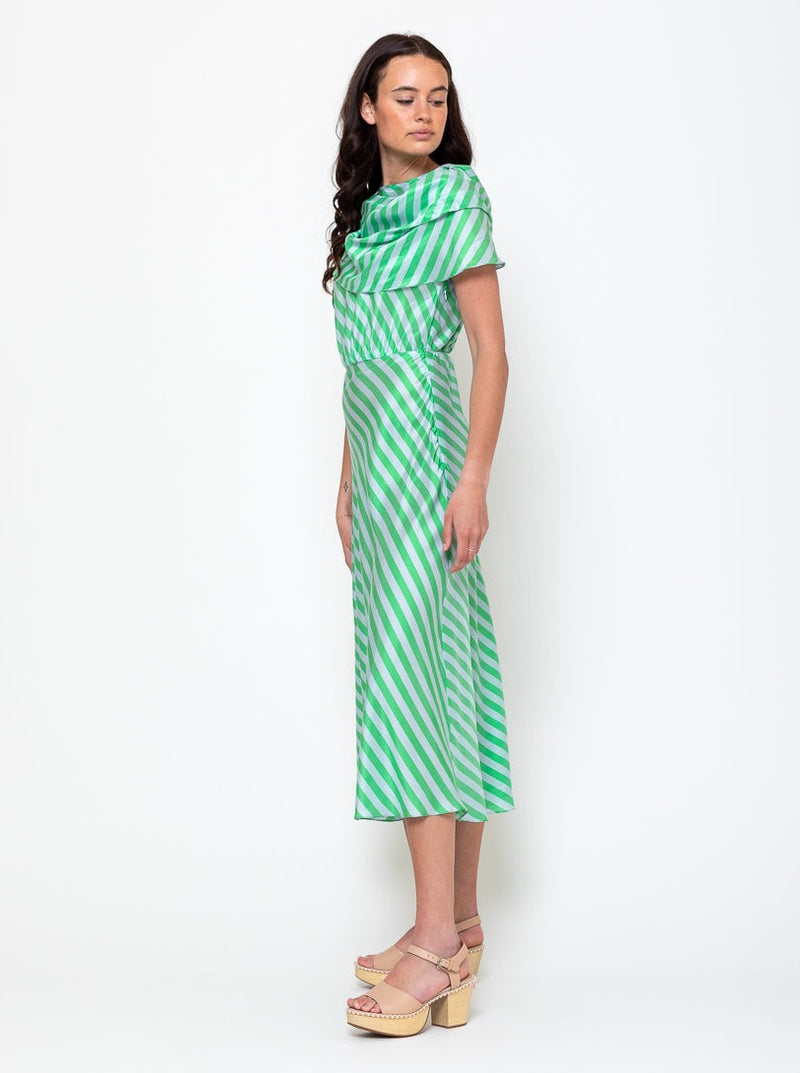 Thierry Colson - Whitney Midi Wrapped Dress - Bouboulina Stripes - Verdalina