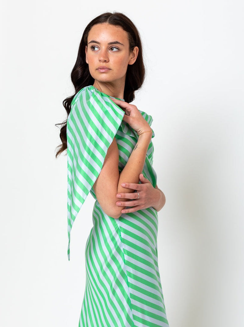 Thierry Colson - Whitney Midi Wrapped Dress - Bouboulina Stripes - Verdalina