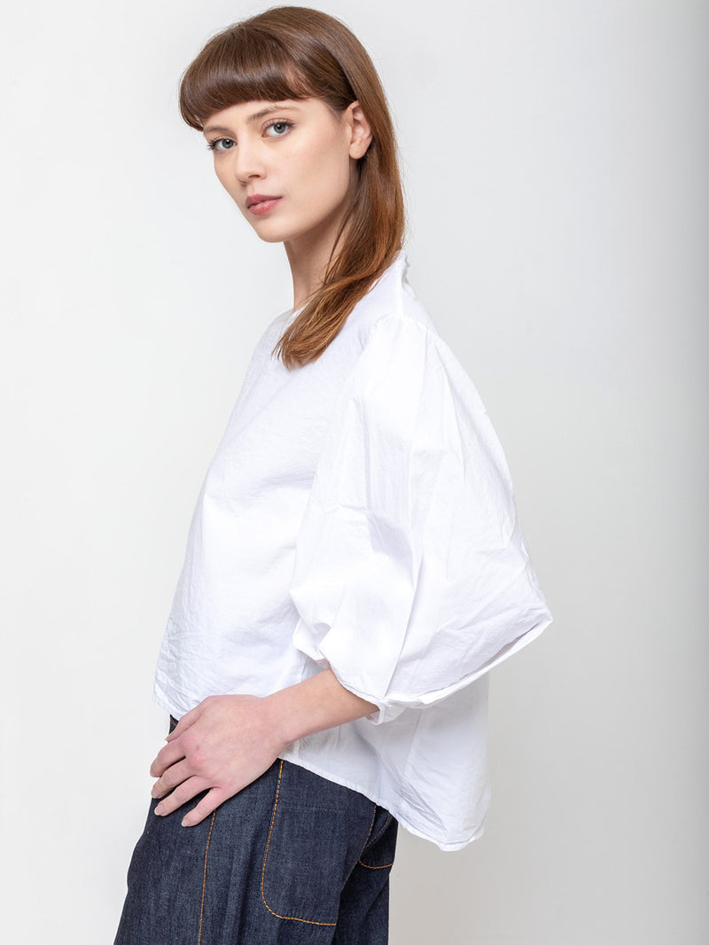 Aequamente - Fine Cotton Shirt - White - Verdalina