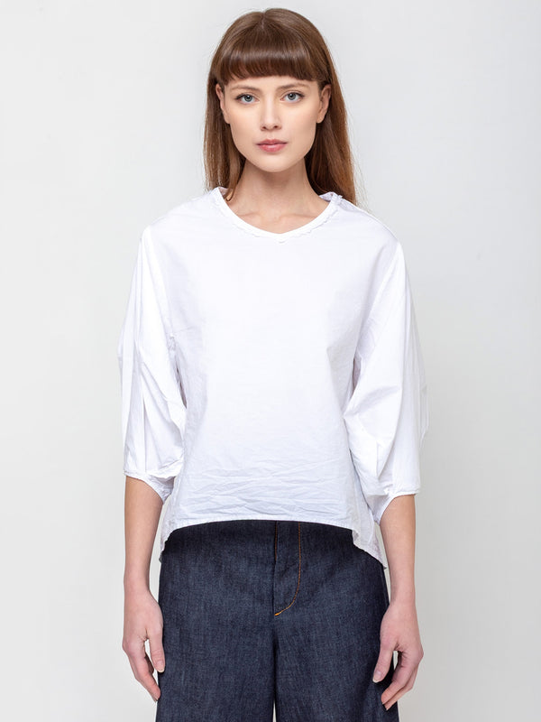 Aequamente - Fine Cotton Shirt - White - Verdalina