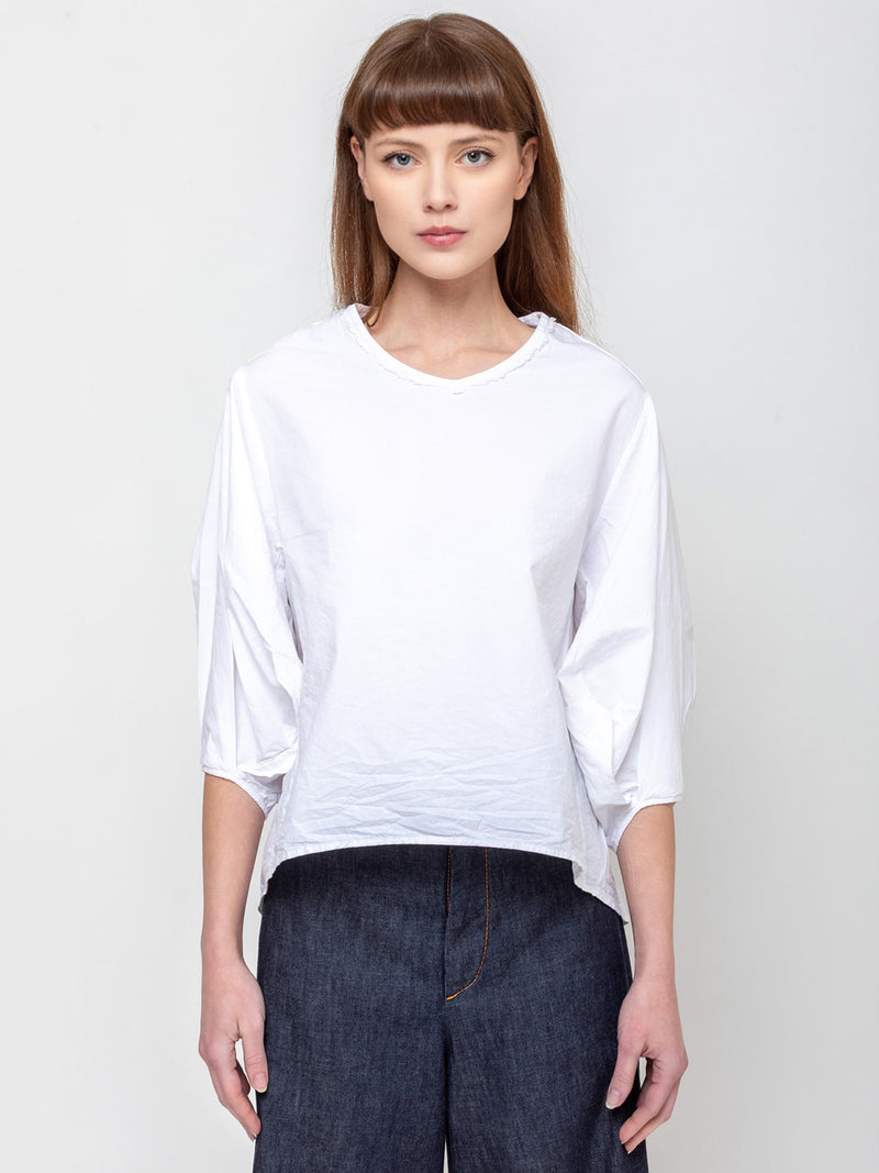 Aequamente - Fine Cotton Shirt - White - Verdalina