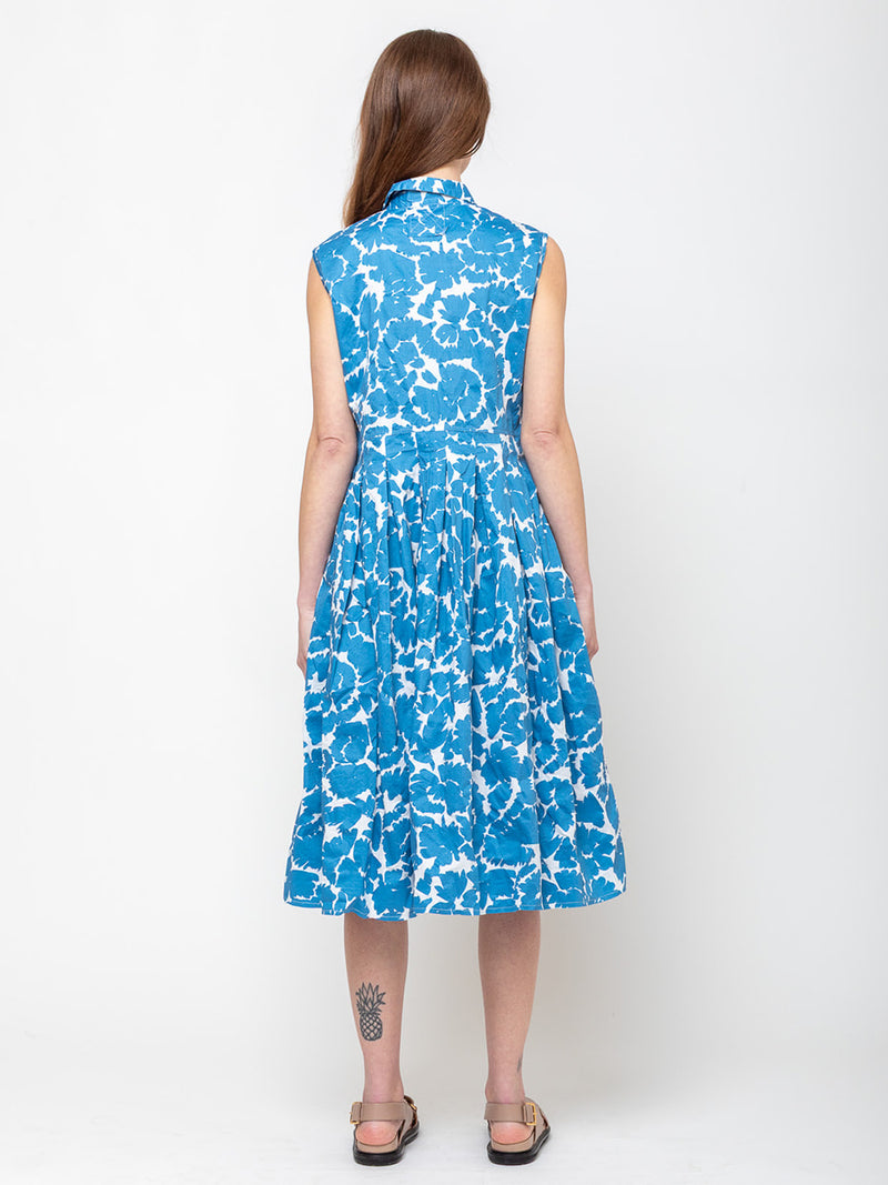 Aequamente - Cotton Flower Printed Dress - Verdalina