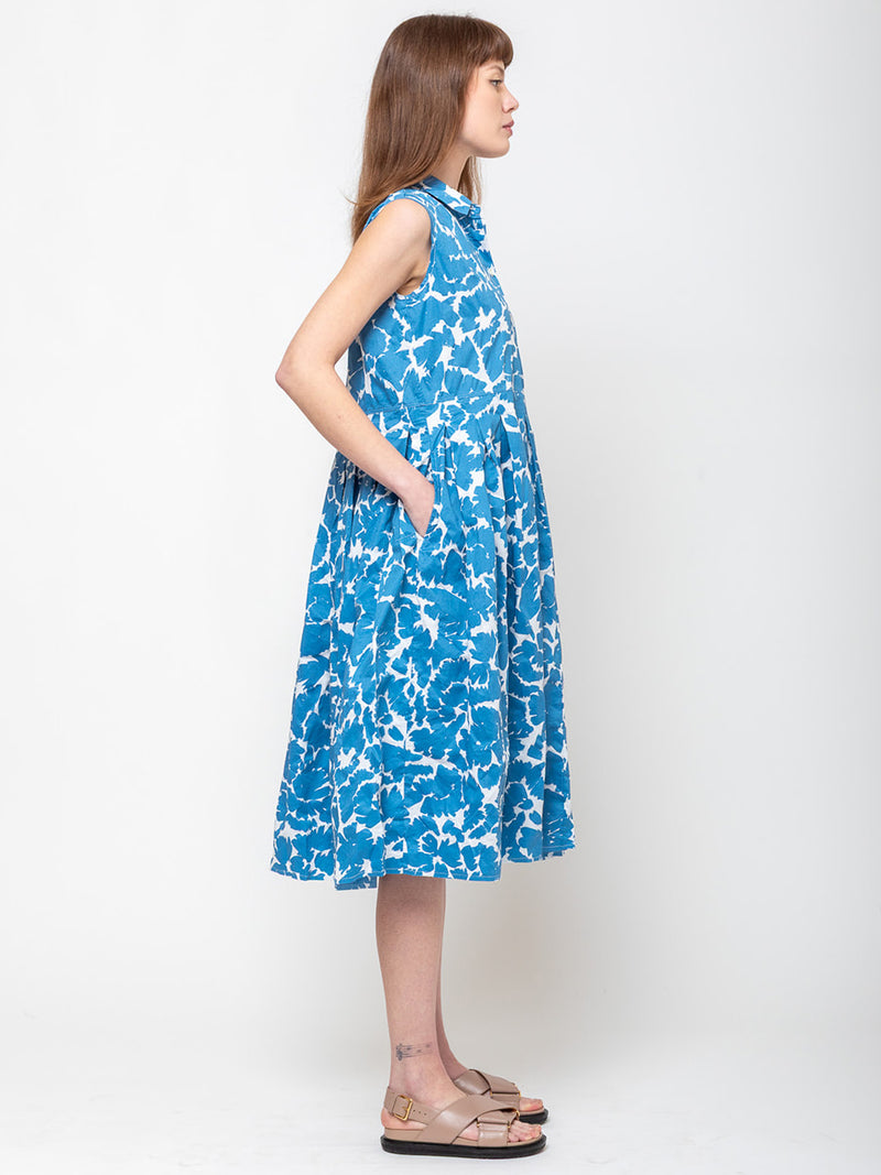 Aequamente - Cotton Flower Printed Dress - Verdalina