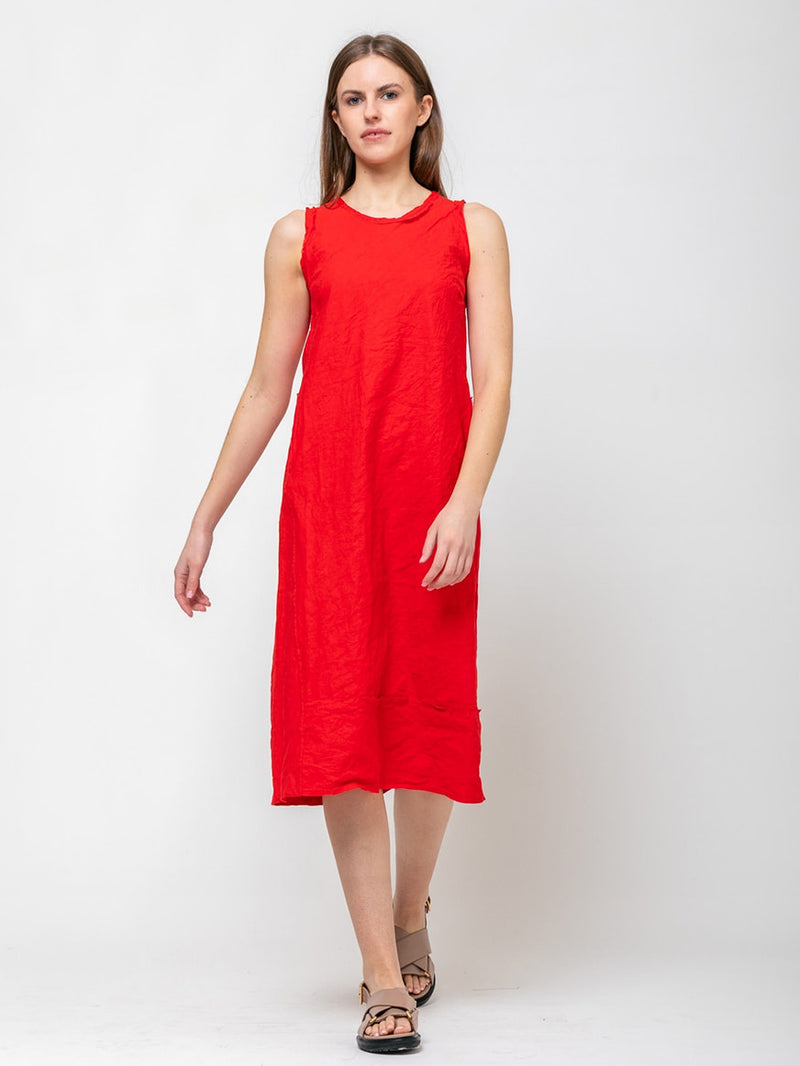 Aequamente - Cotton Wrinkled Dress - Verdalina